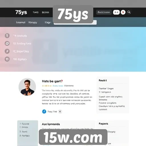 Análise da interface do usuário no site 75ys